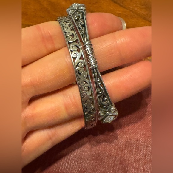 Brighton Zoe Bangle Bracelet & Brighton Uluwatu Narrow Bangle Pair - Picture 7 of 13